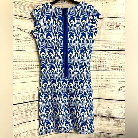 Hatley Dress Womens size Small petite Ikat Print Shift cotton blend embroidered - Picture 5 of 13